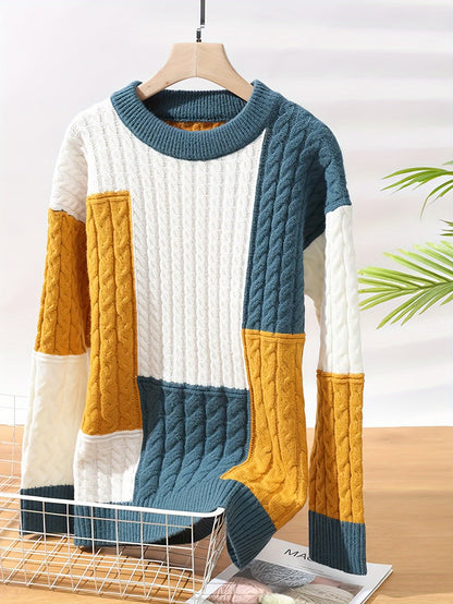 Men's Geometric Knit Pullover