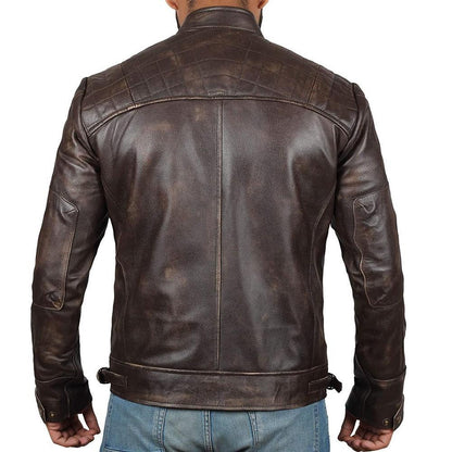 LEATHER BIKER JACKET