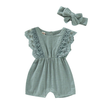 Mia™ | Baby Girl Lace Romper