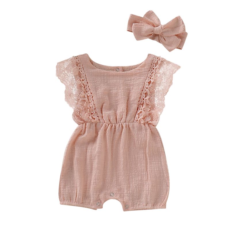 Mia™ | Baby Girl Lace Romper