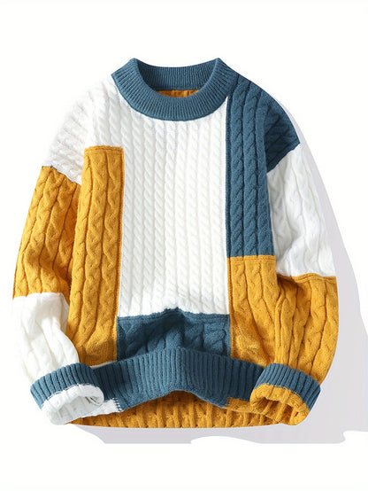 Men's Geometric Knit Pullover